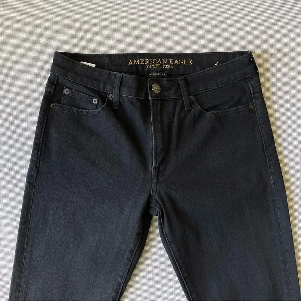 American Eagle New Extreme Flex 4 Black Slim Denim Jeans Men’s Size 30x30